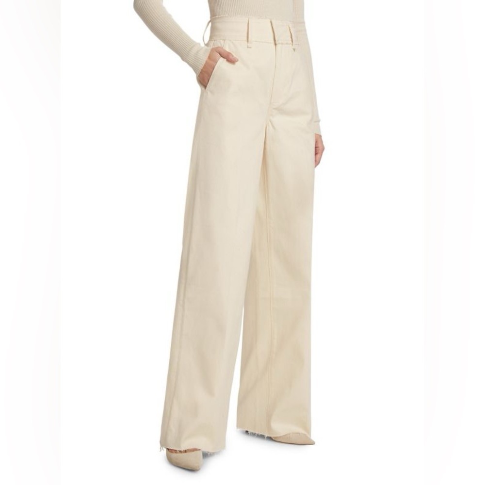NWT PAIGE Sasha Raw-Waistband Trousers - Picture 1 of 13